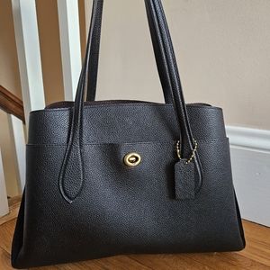 Authentic COACH Pebbled leather 3 compartments turnlock carryall/tote/Crossbody